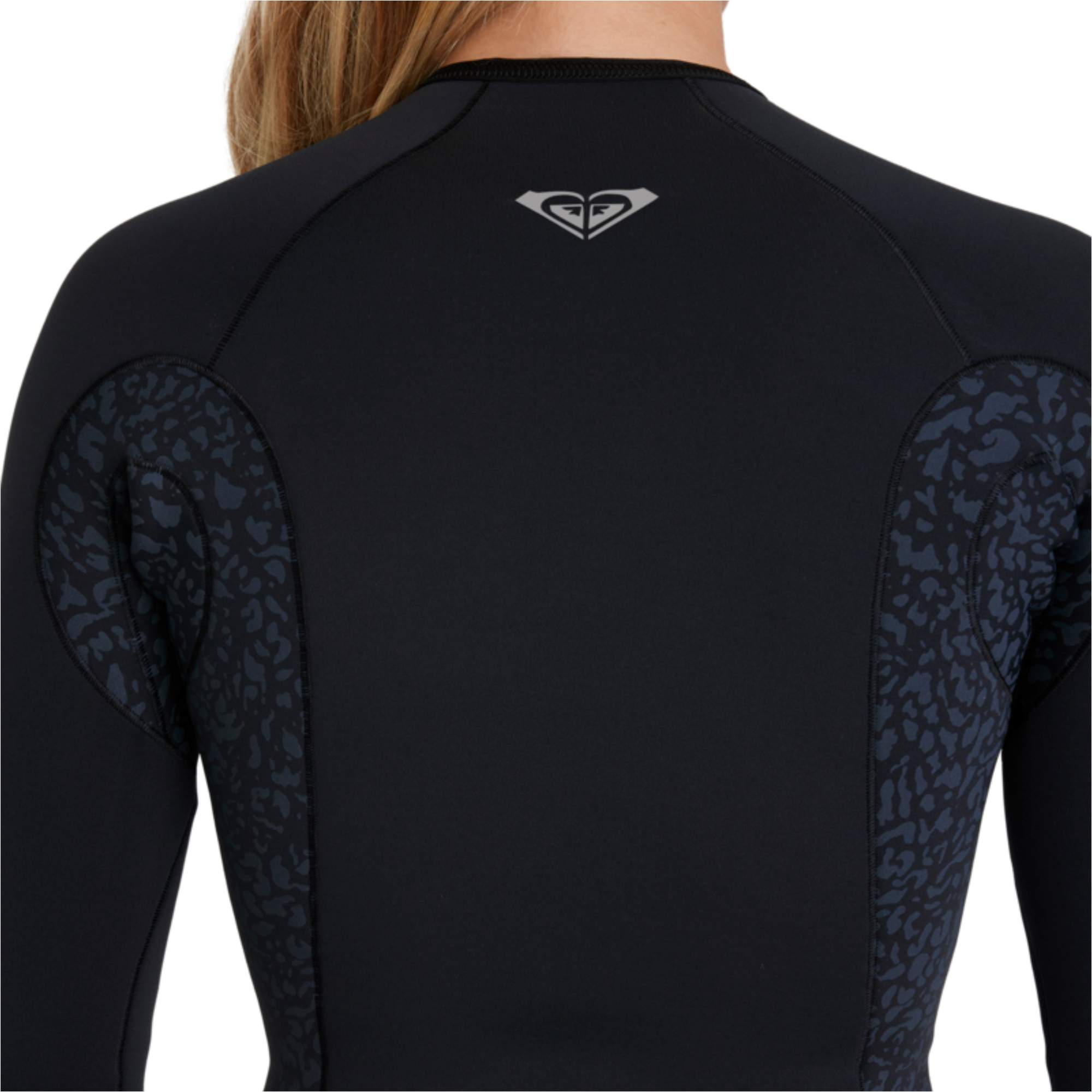 2025 Roxy Dames Swell Natuurlijk 1mm Front Zip Jas 26BW273501 - Animal Print